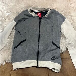 Girls Nike Two-Tone Gray and Cream Jacket
